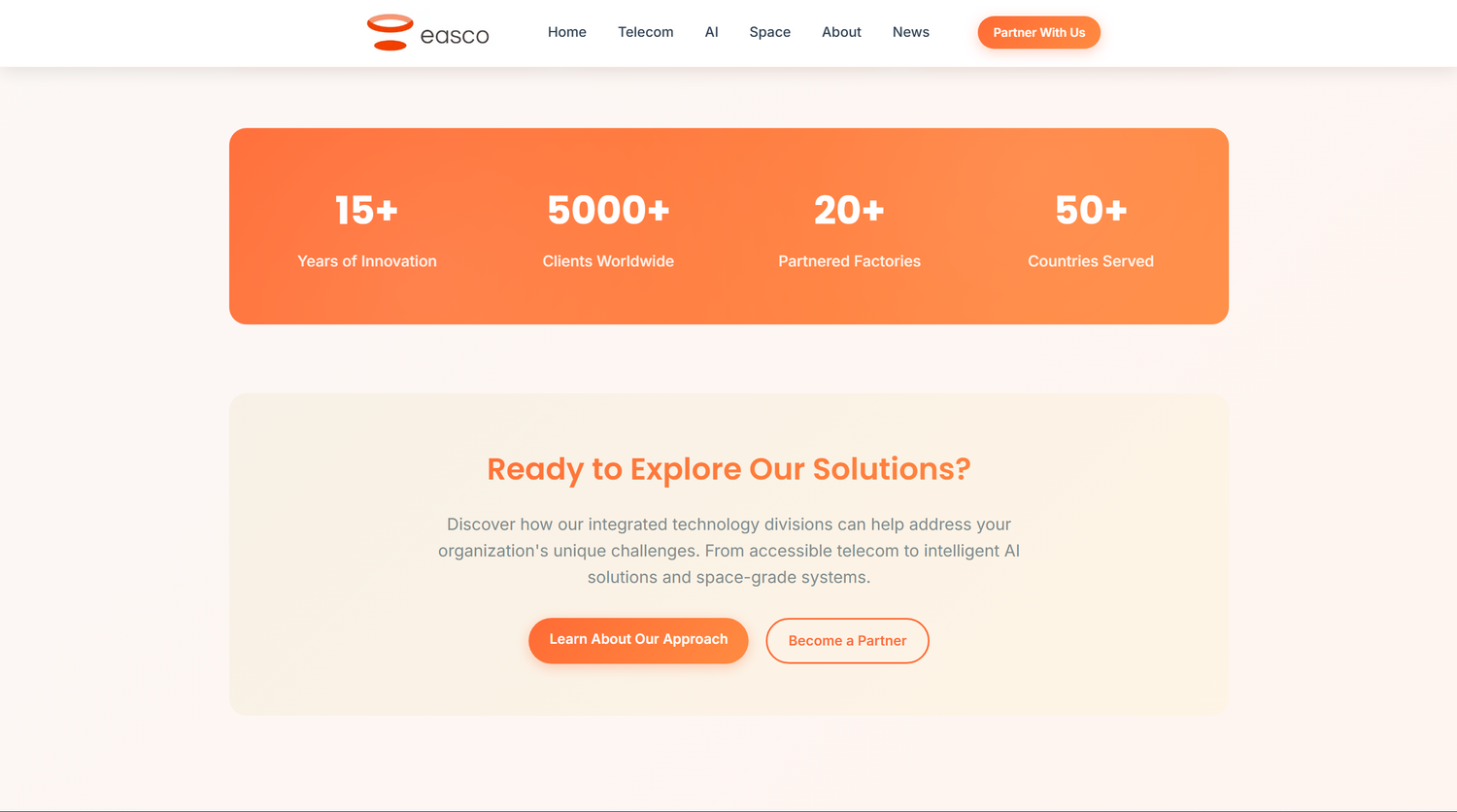 Easco group website preview 4